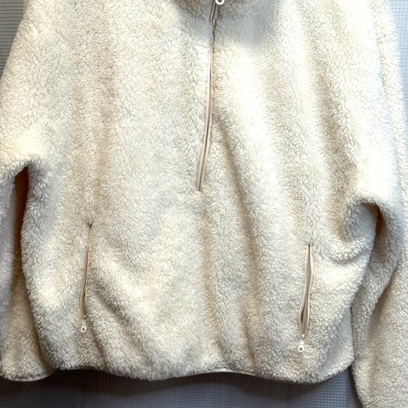 OFFLINE by Aerie Sherpa Quarter Zip Pullover Cream Large - Picture 4 of 9